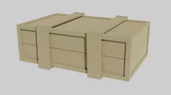 Low Poly Wooden Crate 5 Low-poly 3D model