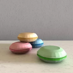 Lowpoly macaron 3D model