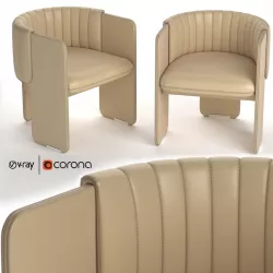 Luigi Massoni Armchair for Poltrona Frau 3D model