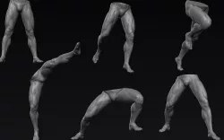 Male Legs 6 Poses 3D model