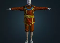 Male Zombie King Zombozo Model Gameready Low-poly 3D model