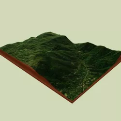 Map 3D model 3D model