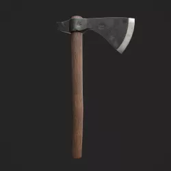 Medieval Blacksmith Axe Low-poly 3D model