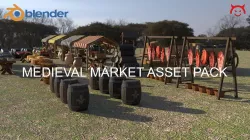 Medieval Market Asset Pack Low-poly 3D model