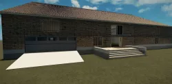 Modern brick cottage - exterior and interior 3D model