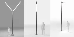 Modern street light collection  Low-poly 3D model