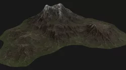 Mountain Landscape with Snow Covered Peaks 3D model