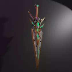 Mythras aegis sword 3D model