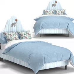 ONE KINGS LANE Elephant Stripe Bed 3D model