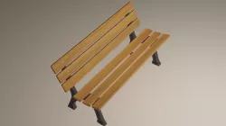 Park bench 3D model