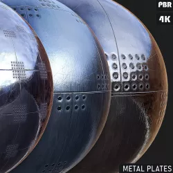 PBR Metal Plates Texture