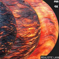 PBR Realistic Lava Texture