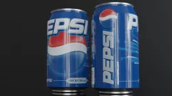 Pepsi colddrink CAN Low-poly 3D model