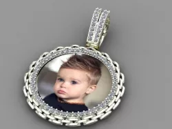 picture pendant chain STL 3D model