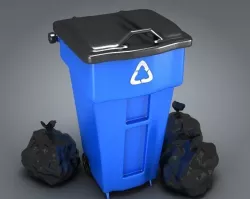 Plastic Garbage Bin 3D model