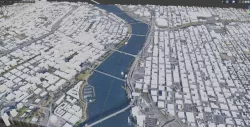 Portland Oregon Topographical Map 3D model