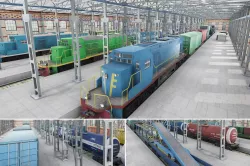 Railway Station Scene - Trains Pack Low-poly 3D model