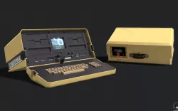 Retro PC Osborne 1 Low-poly 3D model