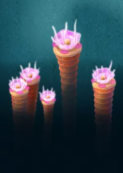 rine cartoon world - Dragon Palace insect column 3D model