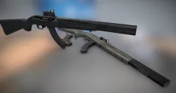 Ruger 10 22 Silent-SR ISB Low-poly 3D model