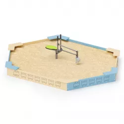 Sandbox and excavator 3D model