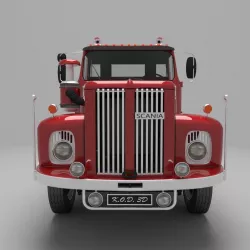 Scania 110 Semi Truck 1975 Double Axle 3D model