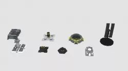 Scifi Space Building  Low-poly 3D model
