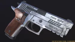 Sig Sauer P229 ASE 9mm Pistol Low-poly 3D model