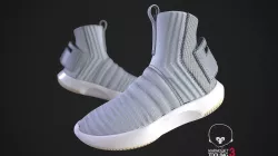 Sneaker Adidas Crazy 1 ADV Sock Grey Low-poly 3D model