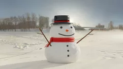 Snowman Low-poly 3D model