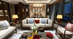 Sofa European Chinese Modern Leather Hanging Painting  decorate  3D model