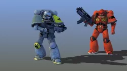 Space Trooper Set 1 Low-poly 3D model