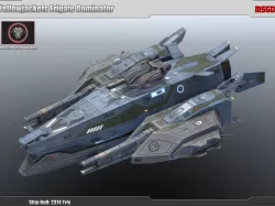 Spaceship Dominator Frigate Low-poly 3D model