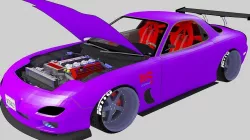 SPORT CAR RX7 Low-poly 3D model