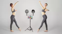 Sporty woman dancing 136 Low-poly 3D model