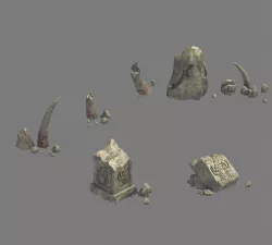 Stone - Broken Stone 043 3D model