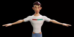 Stylized Character Man - Blender Cycles And Eevee - Broke 3D model