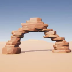 Stylized Desert Rocks Low-poly 3D model