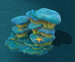 Submarine cartoon world - dream summer cave wall 3D model