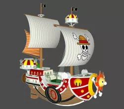 sunny go pirate ship Low-poly 3D model