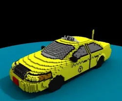 taxi voxel 3D model