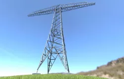 Transmission Tower 18 Meters  Low-poly 3D model
