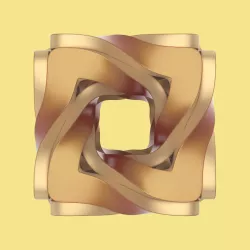 twisted cube 3D model