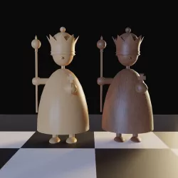 Unique Chess piece - King 3D model