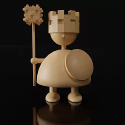 Unique Chess Piece - Rook 3D model