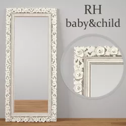VINTAGE HAND-CARVED FLORAL LEANER MIRROR 3D model