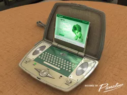 Vintage laptop computer nomad 250GT 1960 - c4d fbx 3ds 3D model