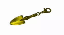 Vintage shovel pendant 3D model