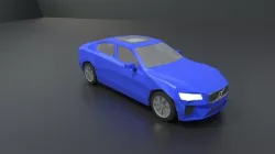 Volvo s60 2019 lowpoly 3D model Low-poly 3D model