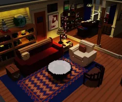 Voxel The Big Bang Theory House Low-poly 3D model